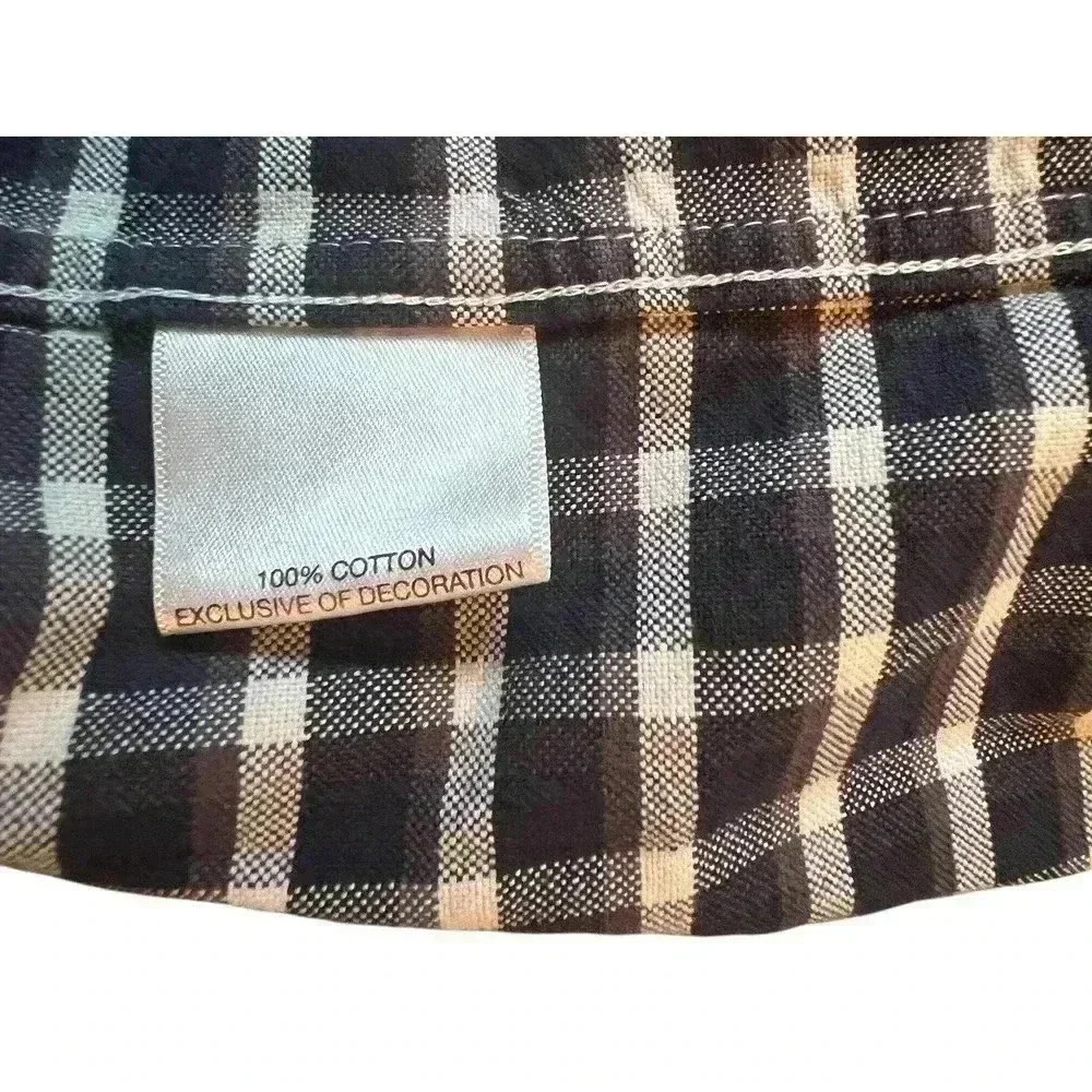 Cremieux Classics‎ Sx Sm 100% Cotton Checked Buttondown Shirt Preppy Office - Picture 4 of 11